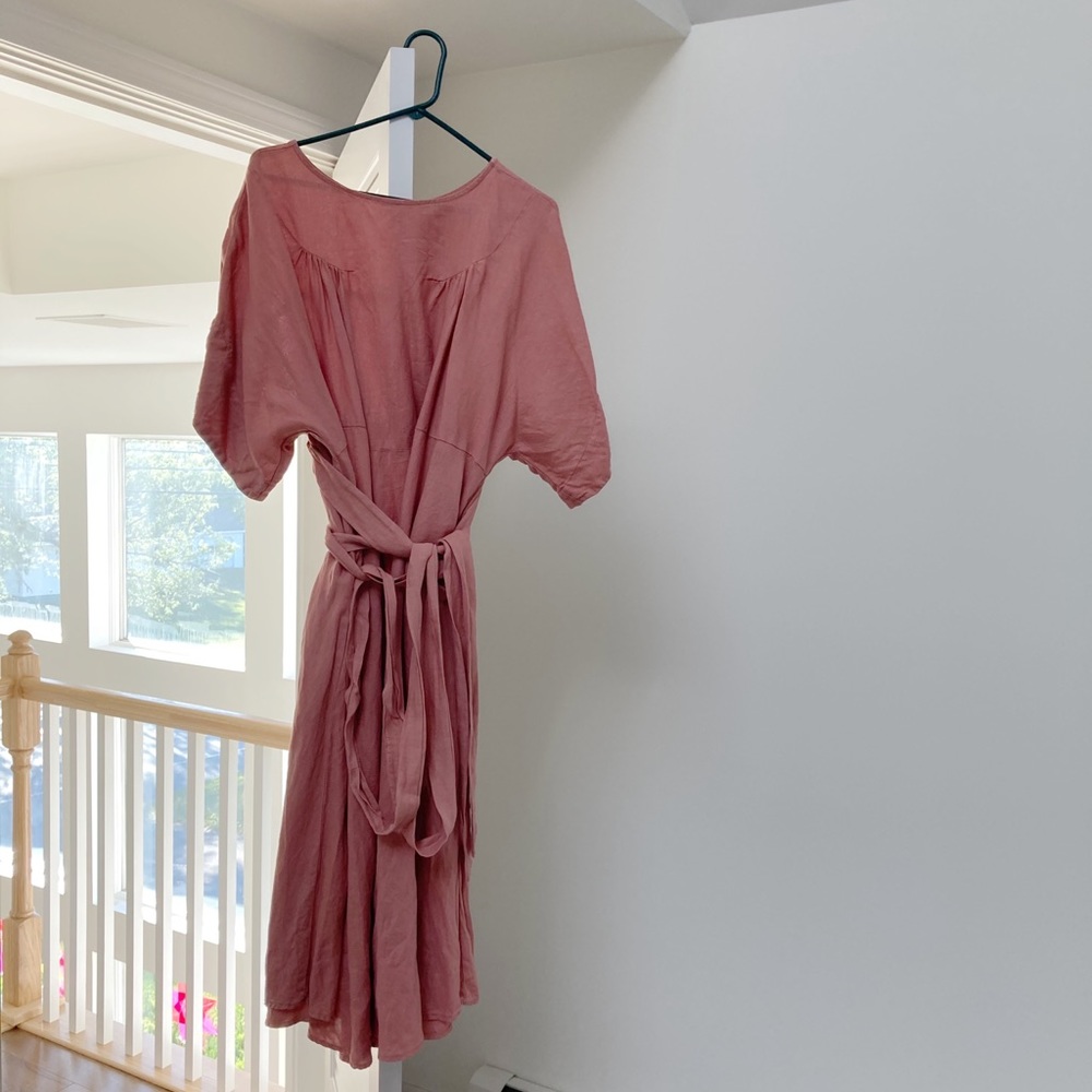 Suunday 100% Linen Ema Dress in Clay - XS/S